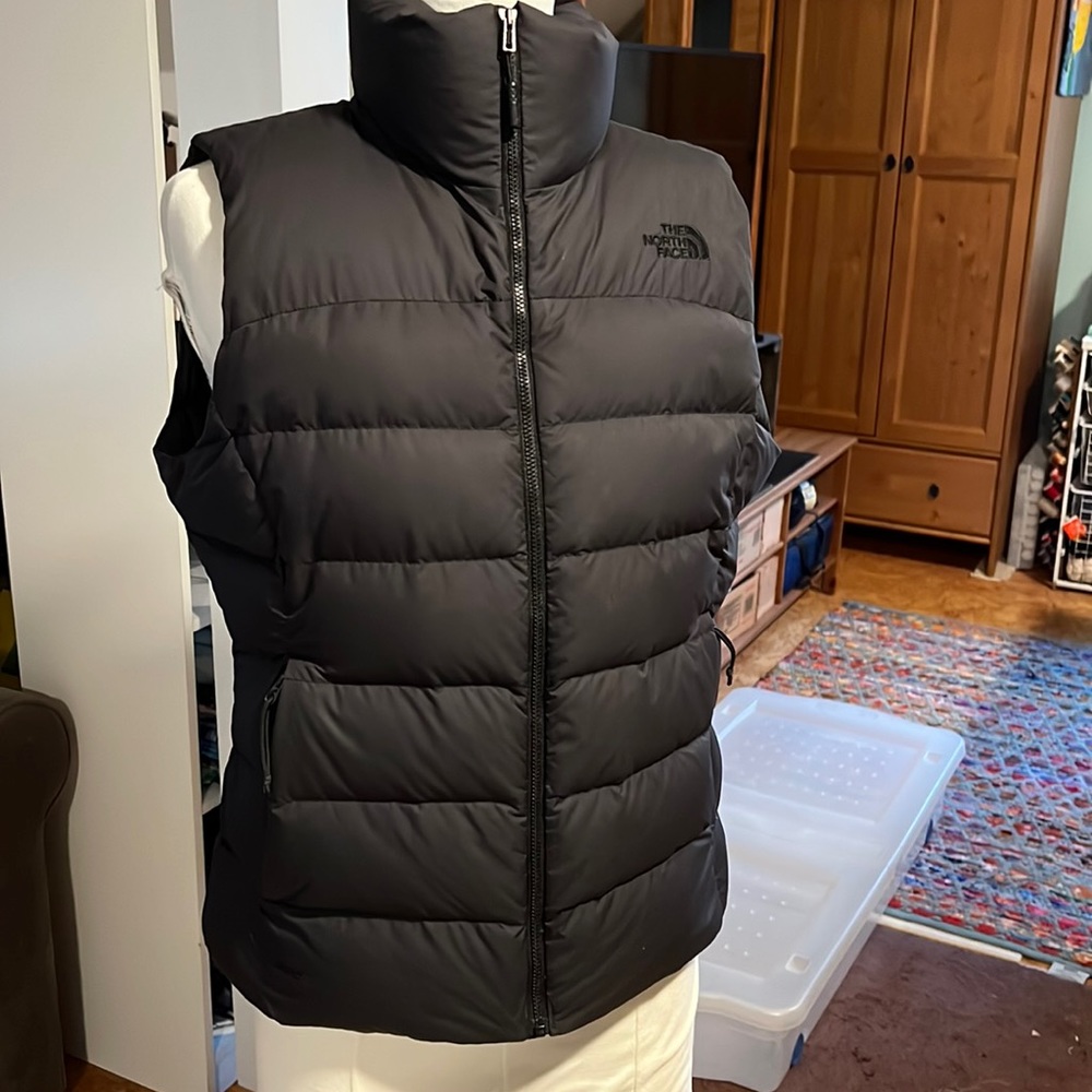 The North Face black down vest size M